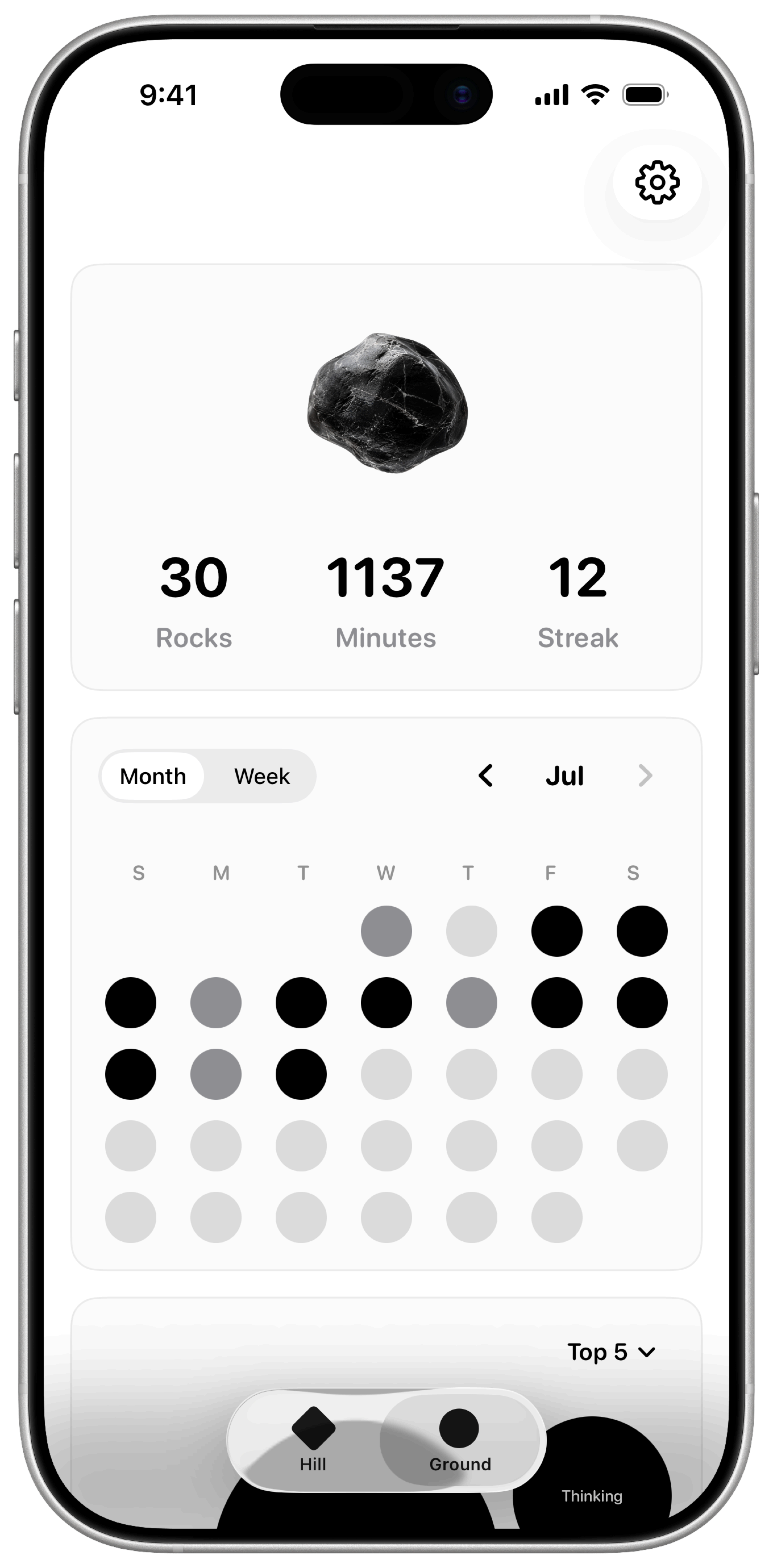 RockFocus Ground month view